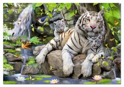 Puzzle Bílí bengálští tygři 1000 dílků