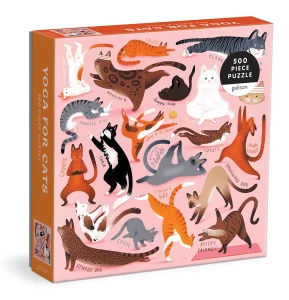 Čtvercové puzzle Jóga pro kočky 500 dílků