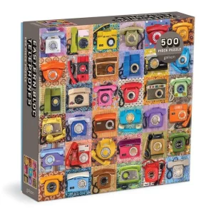 Čtvercové puzzle Telefony východního bloku 500 dílků