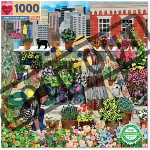 Čtvercové puzzle Zahrada na střeše 1000 dílků