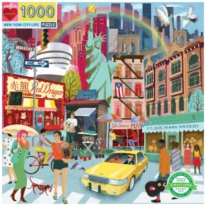 Čtvercové puzzle Život v New Yorku 1000 dílků
