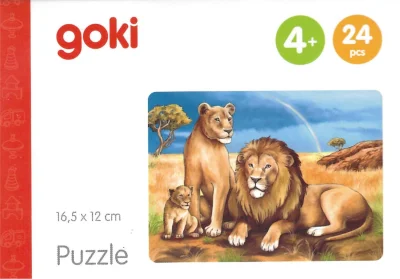 Dřevěné puzzle Africká zvířata: Lvi 24 dílků