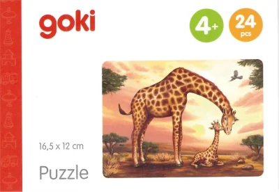Dřevěné puzzle Africká zvířata: Žirafy 24 dílků