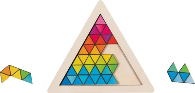Dřevěné puzzle Hlavolam - trojúhelník 8 dílků