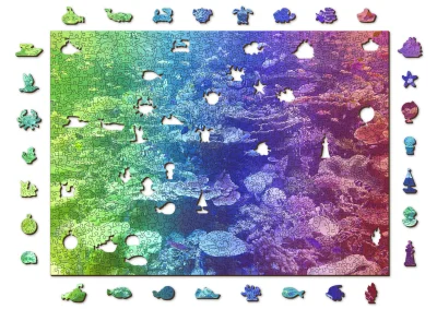 Dřevěné puzzle Korálový útes 2v1, 1010 dílků EKO