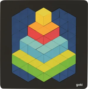 Dřevěné puzzle Pyramida 3D efekt 82 dílků