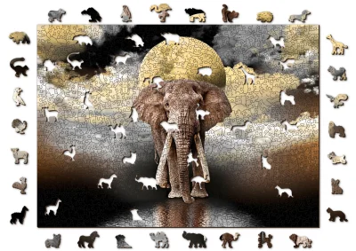 Dřevěné puzzle Sloní sny 2v1, 1010 dílků EKO