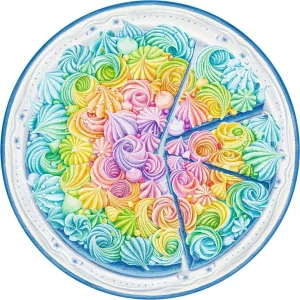 Kulaté puzzle Kruh barev: Duhový dort 500 dílků