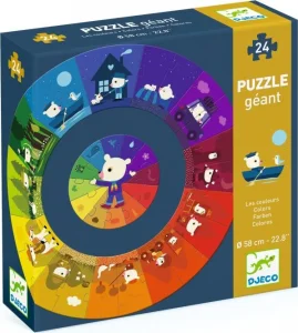 Kulaté puzzle Gigant Barvy 24 dílků