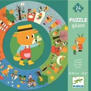 Kulaté puzzle Gigant Farmářův rok 24 dílků