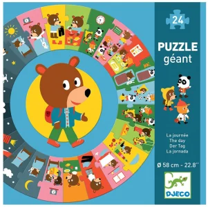 Kulaté puzzle Gigant Medvídkův den 24 dílků
