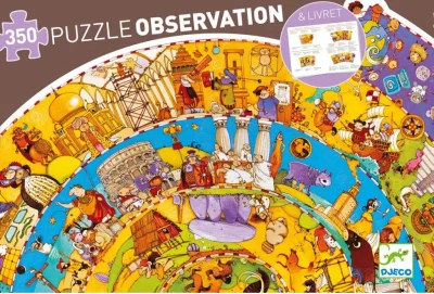 Kulaté puzzle Historie 350 dílků
