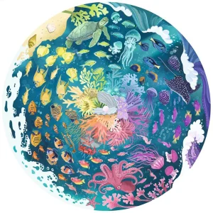 Kulaté puzzle Kruh barev: Oceán 500 dílků