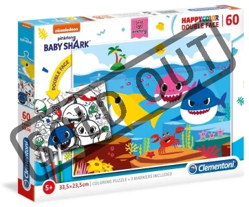 Oboustranné puzzle Baby Shark: Poklad 60 dílků