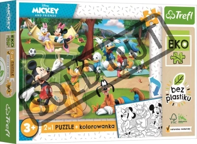 Oboustranné puzzle Mickey a jeho přátelé MAXI 30 dílků EKO