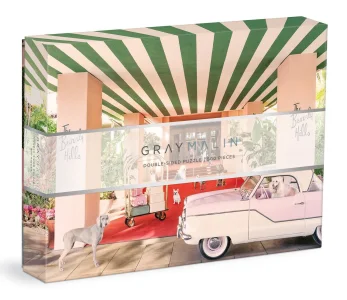 Oboustranné puzzle Gray Malin: Psi v Hotelu Beverly Hills 500 dílků