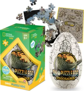 Oboustranné puzzle ve vejci National Geographic: Stegosaurus 63 dílků
