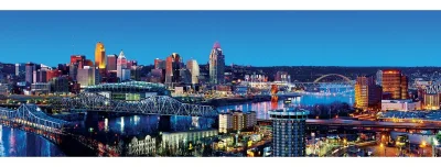 Panoramatické puzzle Cincinnati, Ohio 1000 dílků
