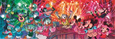 Panoramatické puzzle Disney večírek 1000 dílků