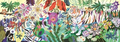 Panoramatické puzzle Duhoví tygři 1000 dílků