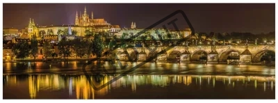 Panoramatické puzzle Karlův most v noci 2000 dílků