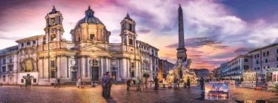 Panoramatické puzzle Piazza Navona, Řím 500 dílků