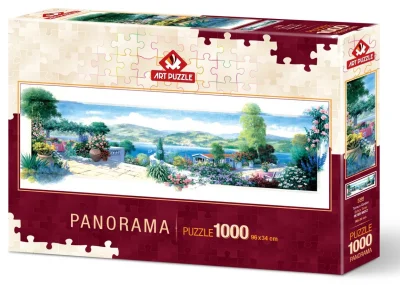 Panoramatické puzzle Zahrada na terase 1000 dílků