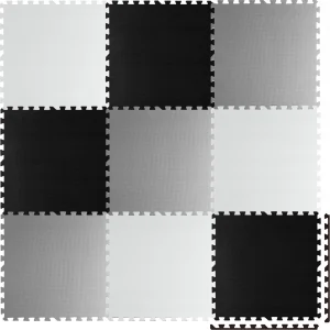 Pěnové puzzle Odstíny šedé s okraji II. (58x58)