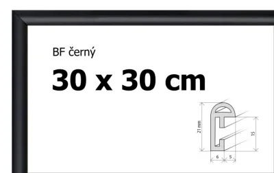 Plastový rám 30x30cm - černý