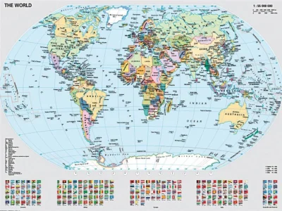 Puzzle Politická mapa světa 1000 dílků