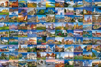 Puzzle 99 krásných míst Evropy 3000 dílků