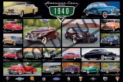 Puzzle Americká auta z roku 1940, 1000 dílků
