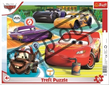 Puzzle Auta (Cars 3): Dobrý tým 25 dílků