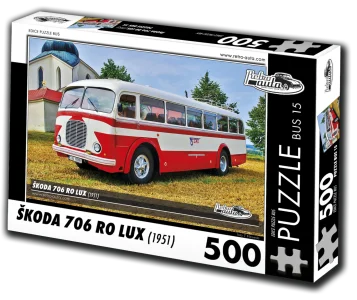 Puzzle BUS č. 15 Škoda 706 RO LUX (1951) 500 dílků