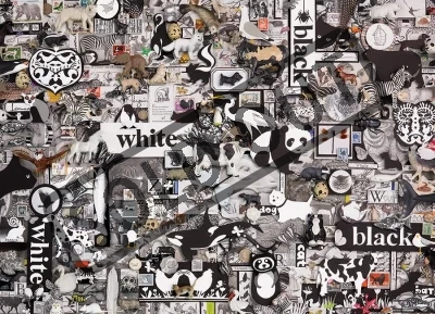Puzzle Černá a bílá: Zvířata 1000 dílků