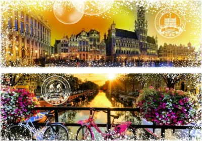 Puzzle Cesta kolem světa: Belgie a Nizozemí 2000 dílků