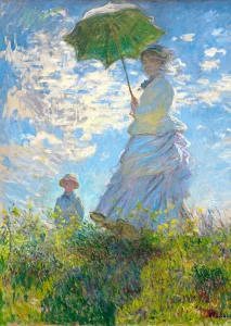 Puzzle Claude Monet: Žena se slunečníkem 1000 dílků