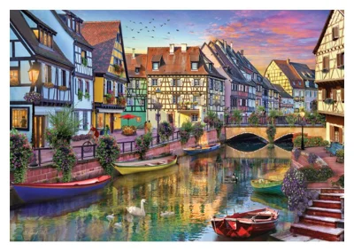 Puzzle Colmarský kanál, Francie 2000 dílků