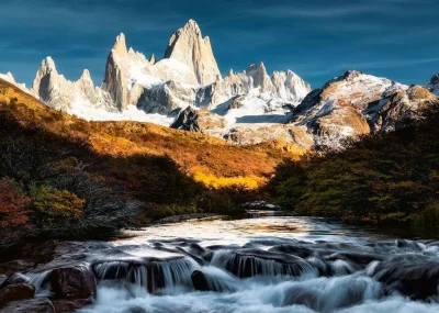 Puzzle Dechberoucí hory: Mount Fitz Roy, Patagonie 1000 dílků