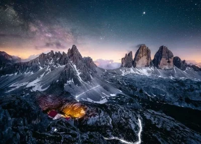 Puzzle Dechberoucí hory: Tre Cime, Dolomity, Itálie 1000 dílků