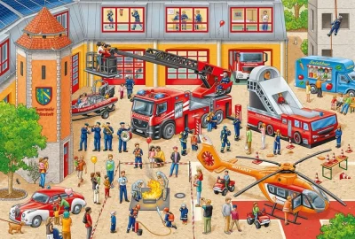 Puzzle Dětský den na požární stanici 60 dílků