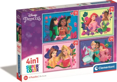 Puzzle Disney princezny 4v1 (12+16+20+24 dílků)