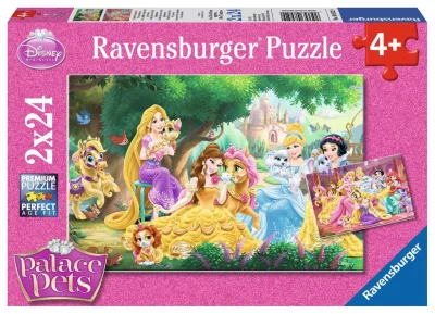 Puzzle Disney princezny a jejich mazlíčci 2x24 dílků