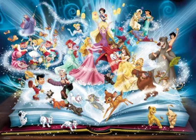 Puzzle Disneyho magická kniha pohádek 1500 dílků