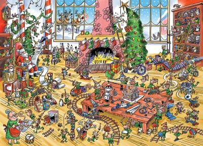 Puzzle Doodle Town: Pracující skřítkové 1000 dílků