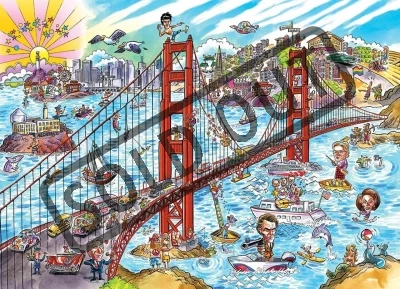 Puzzle DoodleTown: San Francisco 1000 dílků