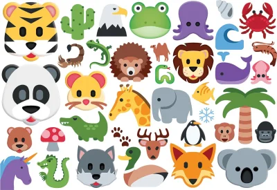 Puzzle Emoji zvířátka 100 dílků