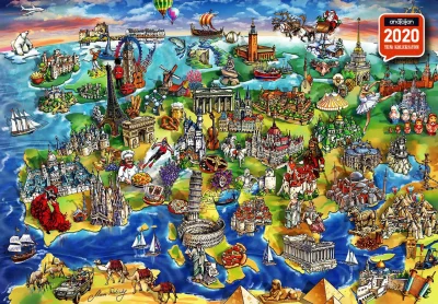 Puzzle Evropský svět 1500 dílků