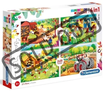 Puzzle Farma 4v1 (20,20,60,60 dílků)