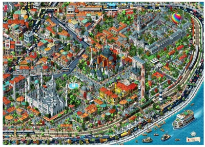 Puzzle Hemžení v Istanbulu 3000 dílků